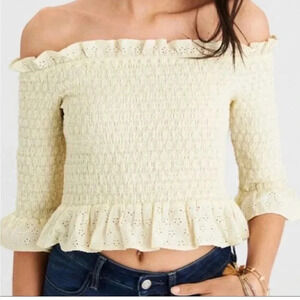 American Eagle 🦅 Outfitters Yellow Crop-top New Small